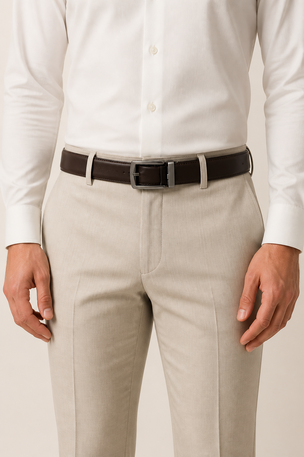Darevon – Gunmetal Automatic-Buckle Dress Belt