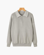 Men’s Half-Zip Knit Jumper with Polo Collar