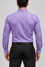 Men's Muscle Fit Long Sleeve Striped Shirt