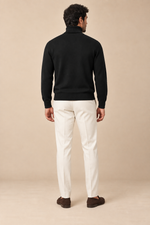 Men’s Fine Knit Roll-Neck Jumper with Long Sleeves