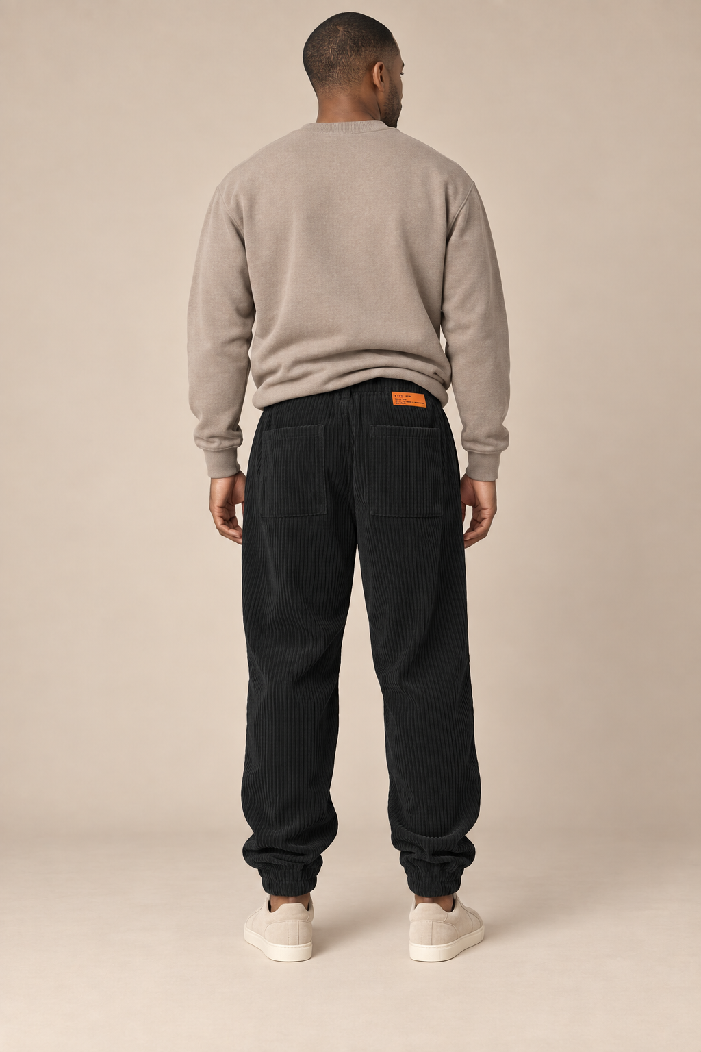 Men’s Warm Corduroy Joggers with Drawstring Waist
