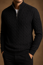 Men's Cable Knit Half Zip Jumper
