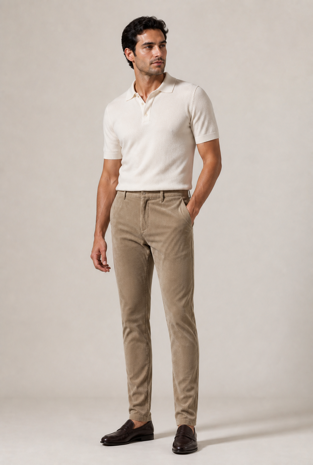 Men's Straight Leg Corduroy Trousers