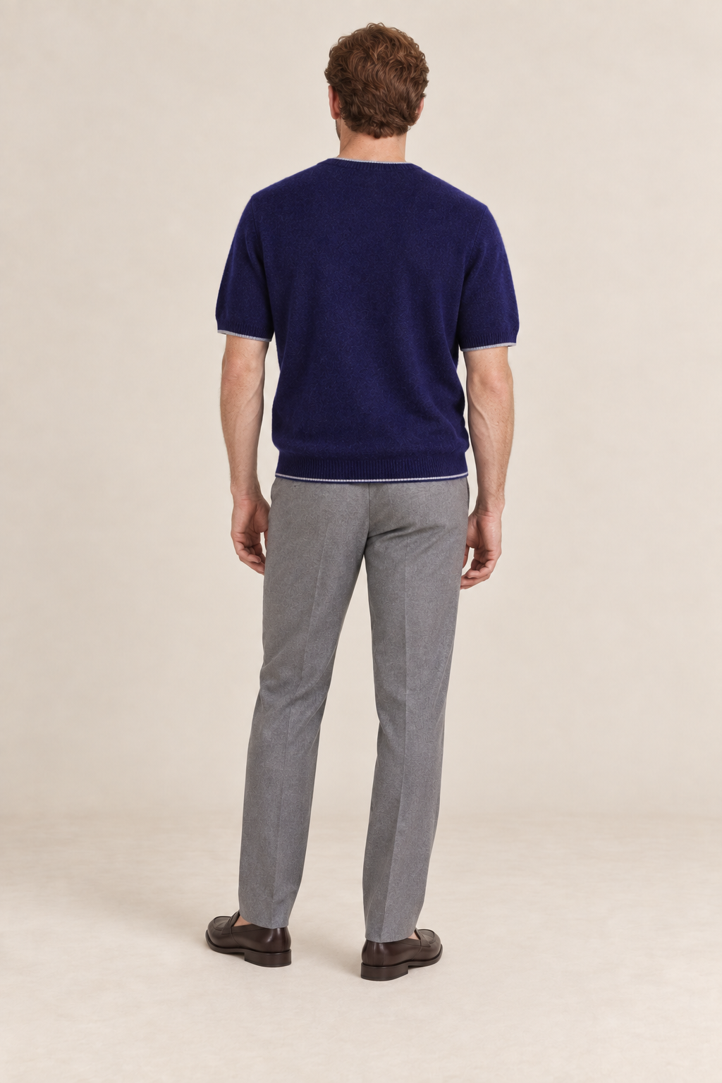 Men’s 100% Pure Wool Short-Sleeve Crew-Neck Jumper
