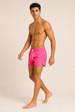 Men's Swim Shorts with Drawstring Waist and Side Pockets