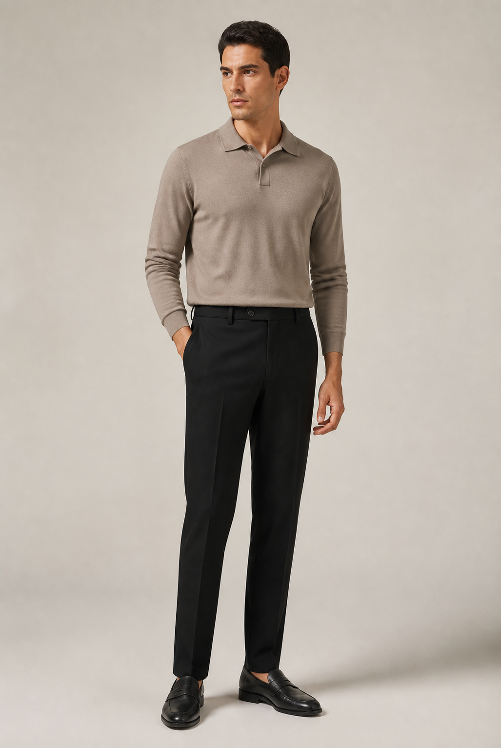 Men's Straight Leg Suit Trousers