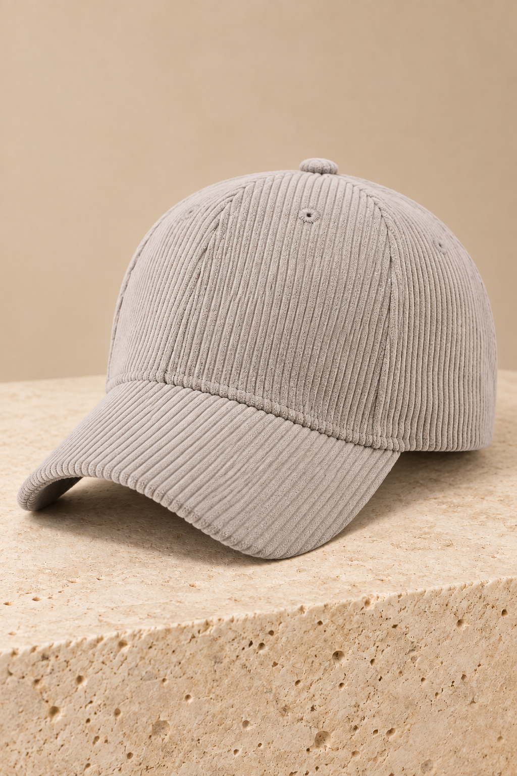 Men’s Cotton Corduroy Baseball Cap with Curved Brim