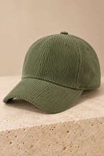 Men’s Cotton Corduroy Baseball Cap with Curved Brim