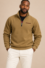 Men’s Half-Zip Sweatshirt with Stand Collar