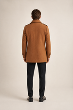 Men's Tailored Coat with Three Buttons and Inner Zip Panel