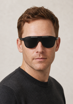 Men's Aviator Sunglasses with Thick Double-Bridge Frame