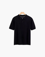 Men's Short Sleeve Zip Polo Shirt in Regular Fit