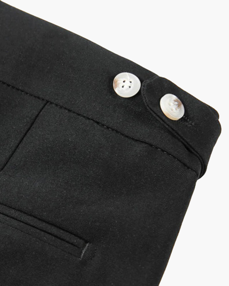 Men's Pleated Bermuda Shorts with Side Adjusters
