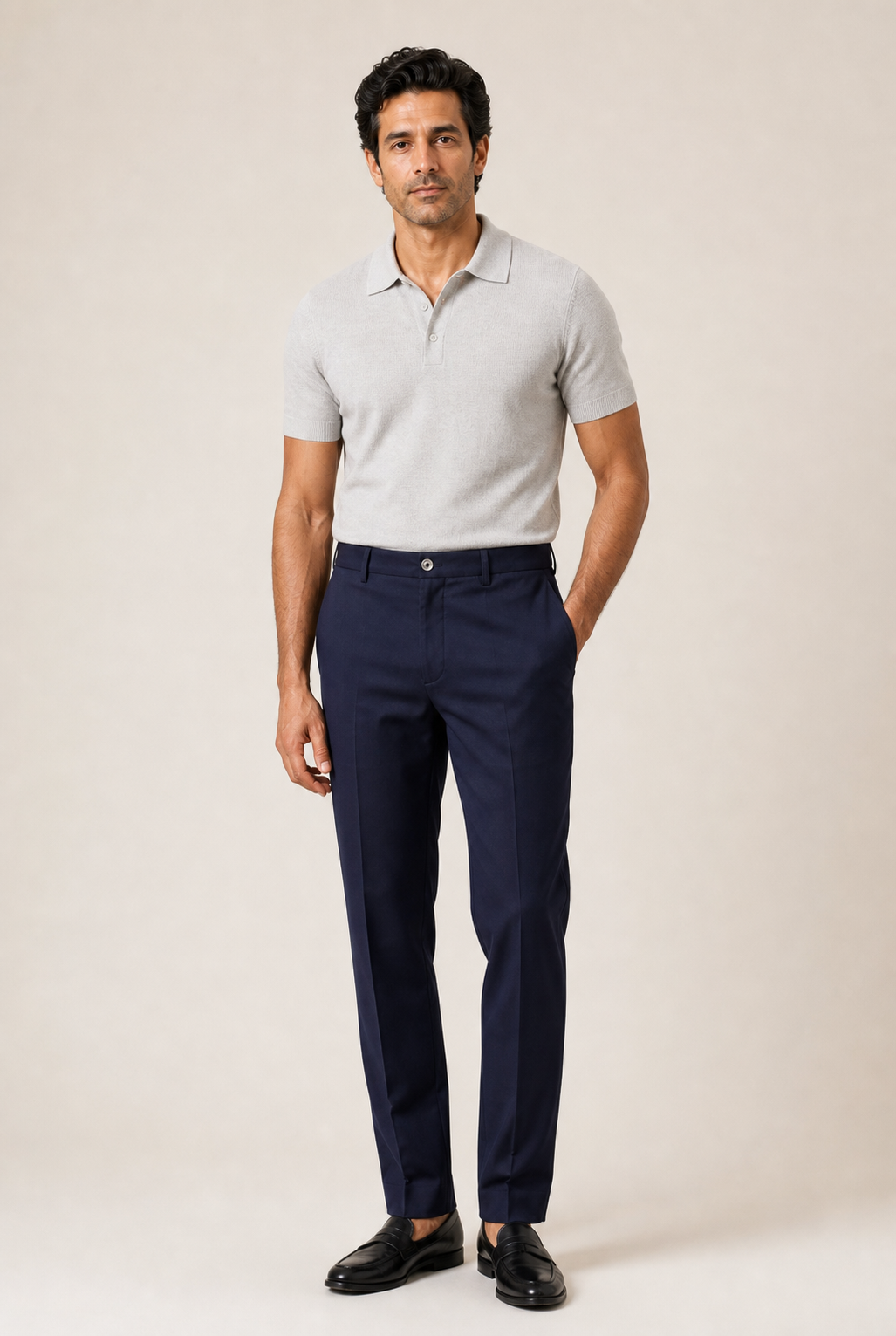 Men's Straight Leg Smart Trousers