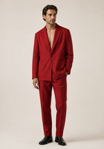 Men's Slim Fit Two-Piece Suit with Single-Breasted Blazer