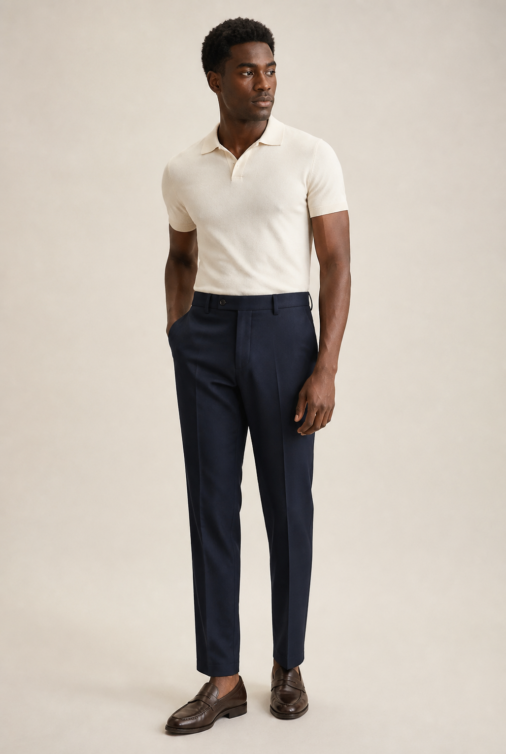 Men's Straight Leg Suit Trousers