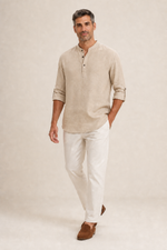 Men's Long Sleeve Henley Shirt