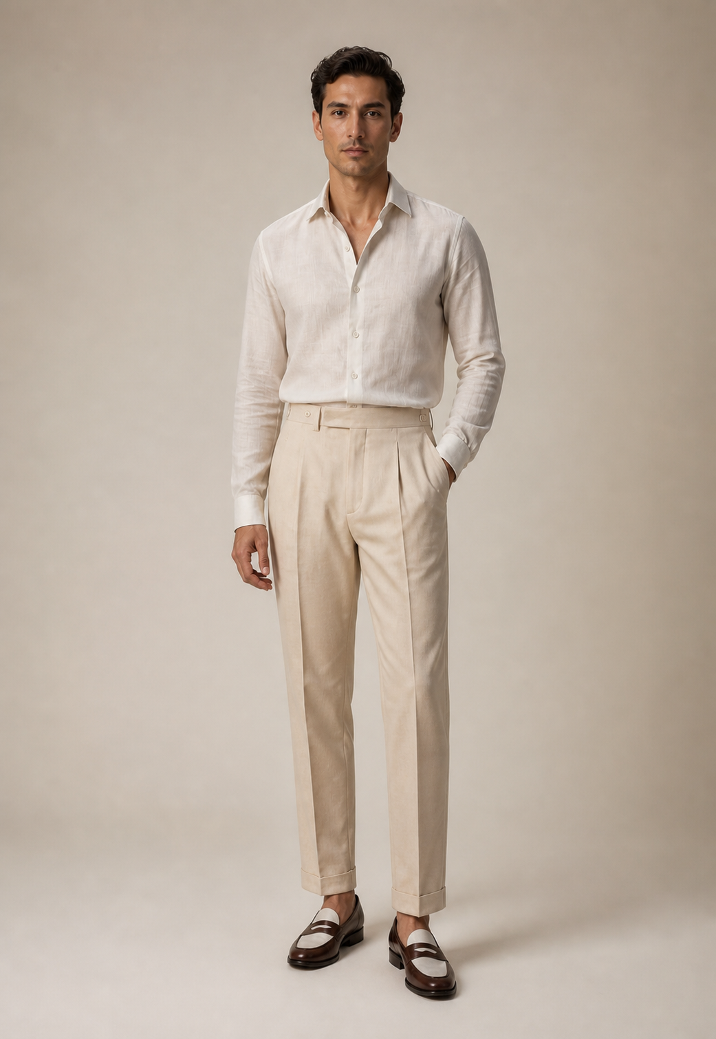 Lorvane – Double-Pleat Trousers with Side Adjusters