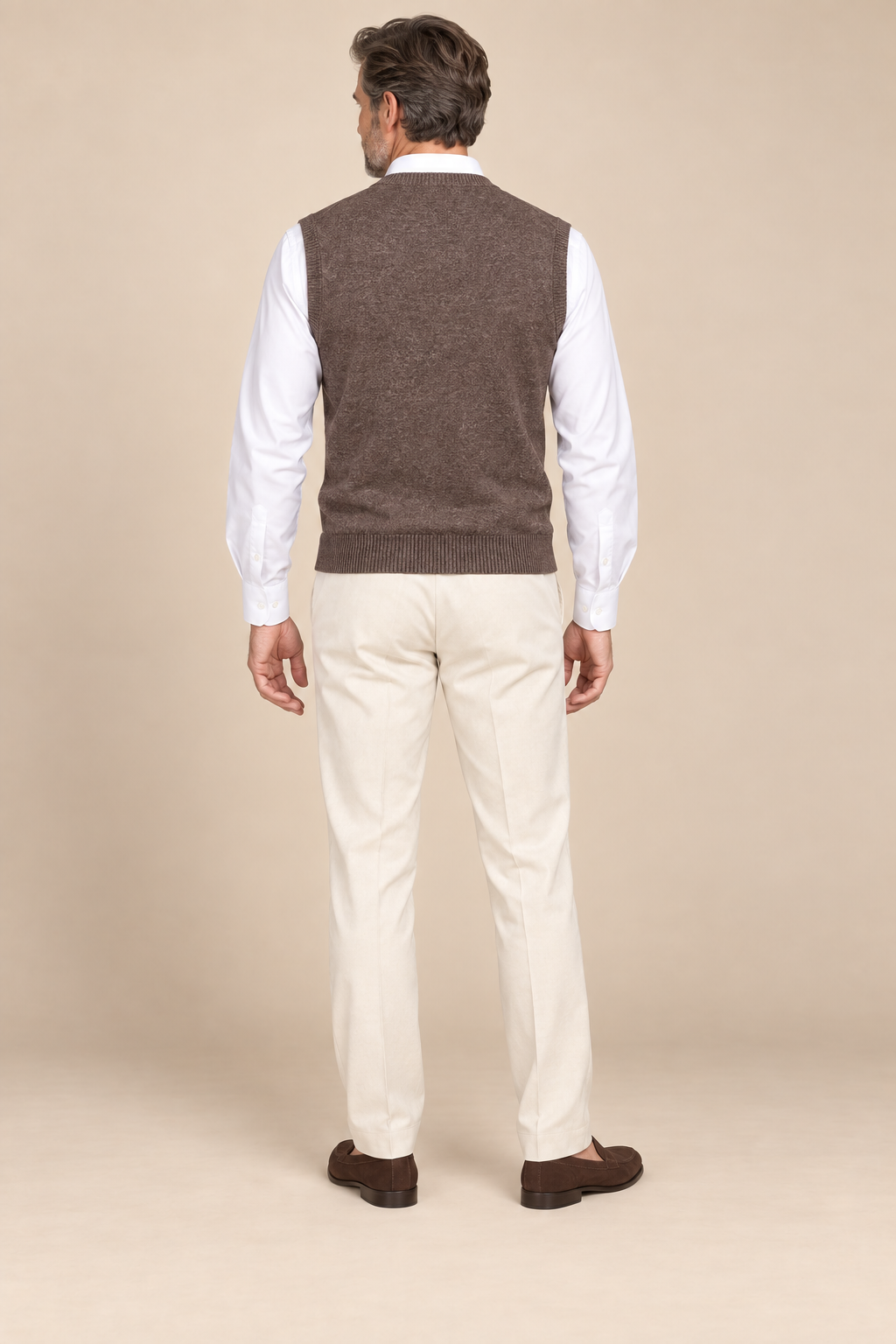 Men’s Argyle Knit V-Neck Tank Top