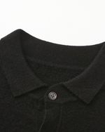 Men's Long Sleeve Knitted Polo Shirt