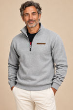 Men’s Half-Zip Sweatshirt with Stand Collar