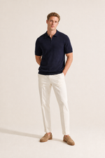 Men's Short Sleeve Zip Polo Shirt in Regular Fit