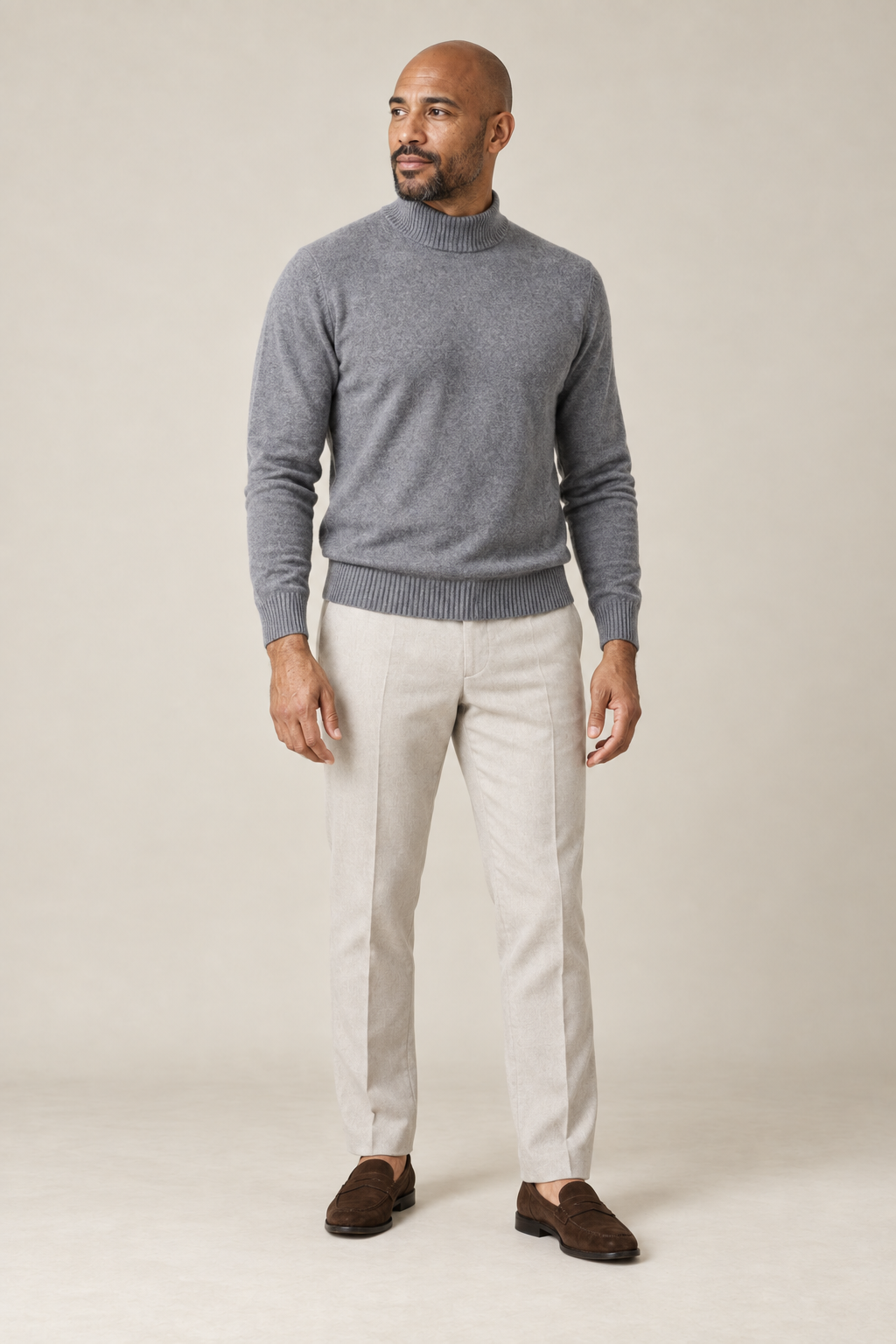 Men’s 100% Cashmere Turtleneck Jumper