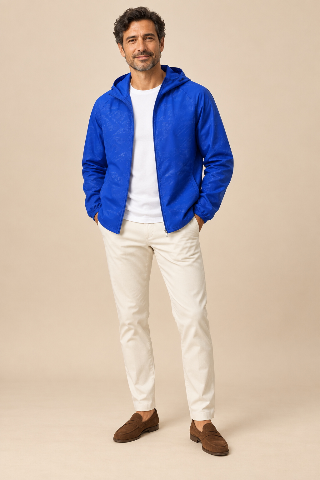 Men’s Hooded Zip-Up Hiking Jacket