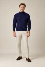 Men’s 100% Cashmere Ribbed Turtleneck Jumper