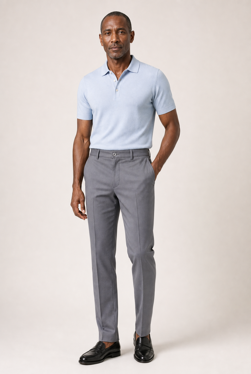 Men's Straight Leg Smart Trousers