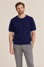 Men’s 100% Pure Wool Short-Sleeve Crew-Neck Jumper