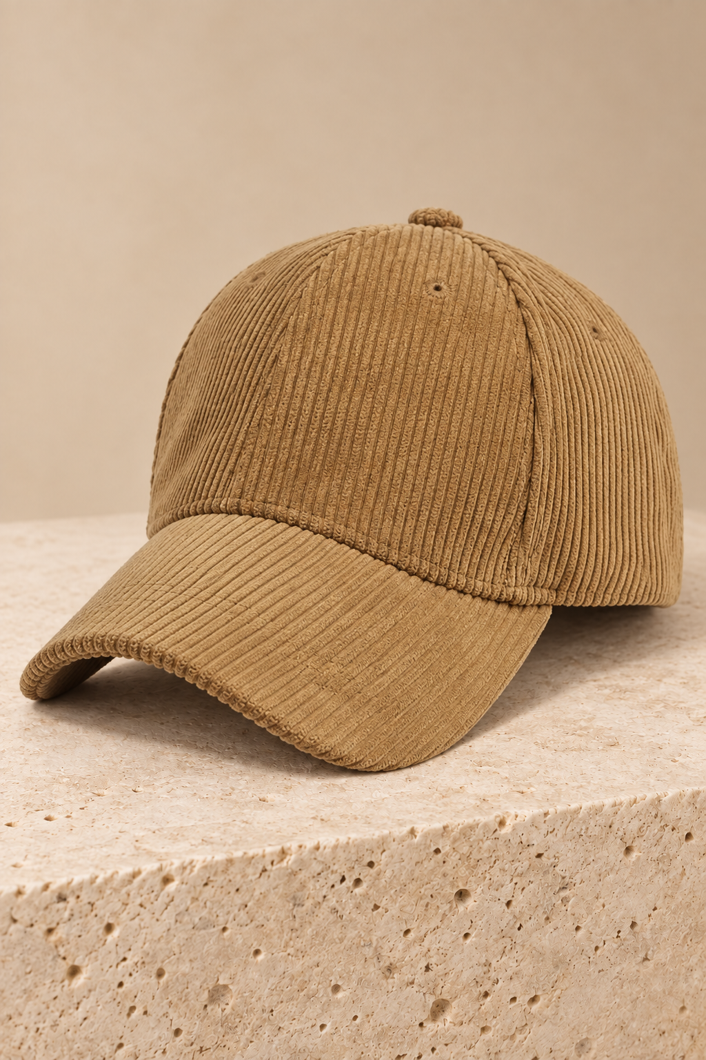 Men’s Cotton Corduroy Baseball Cap with Curved Brim