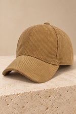 Men’s Cotton Corduroy Baseball Cap with Curved Brim