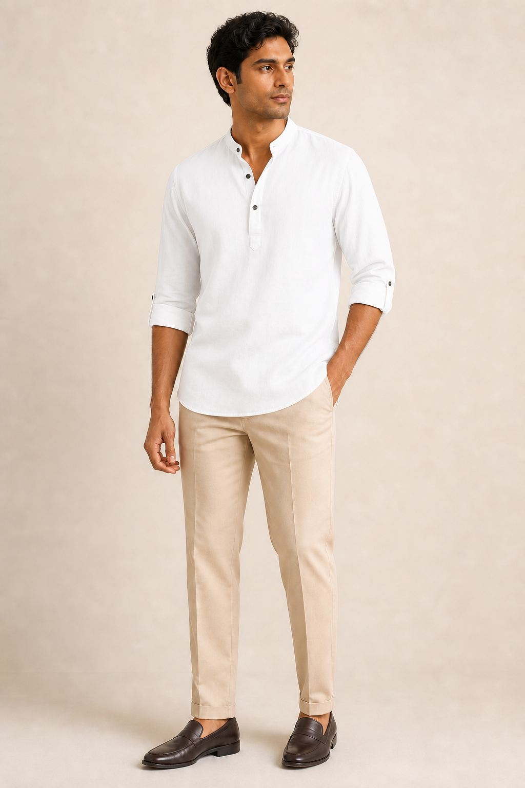 Men's Long Sleeve Henley Shirt