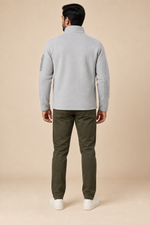 Men’s Full-Zip Fleece Jacket with Stand Collar and Zip Pockets