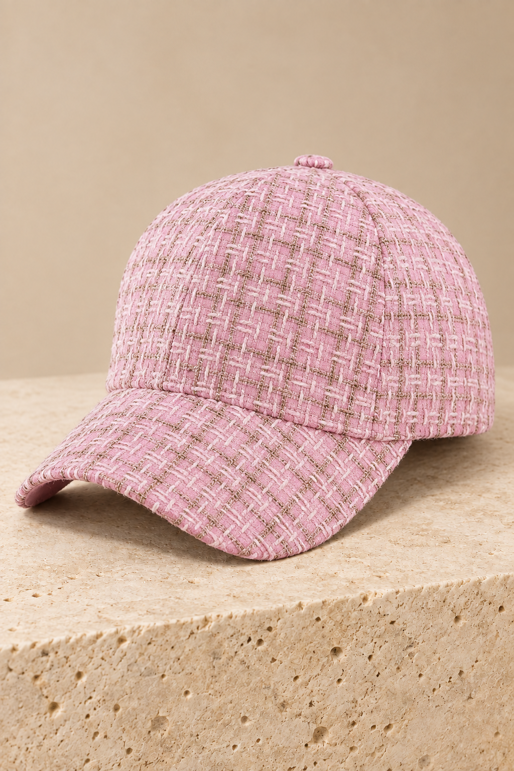 Men’s Textured Baseball Cap with Curved Brim