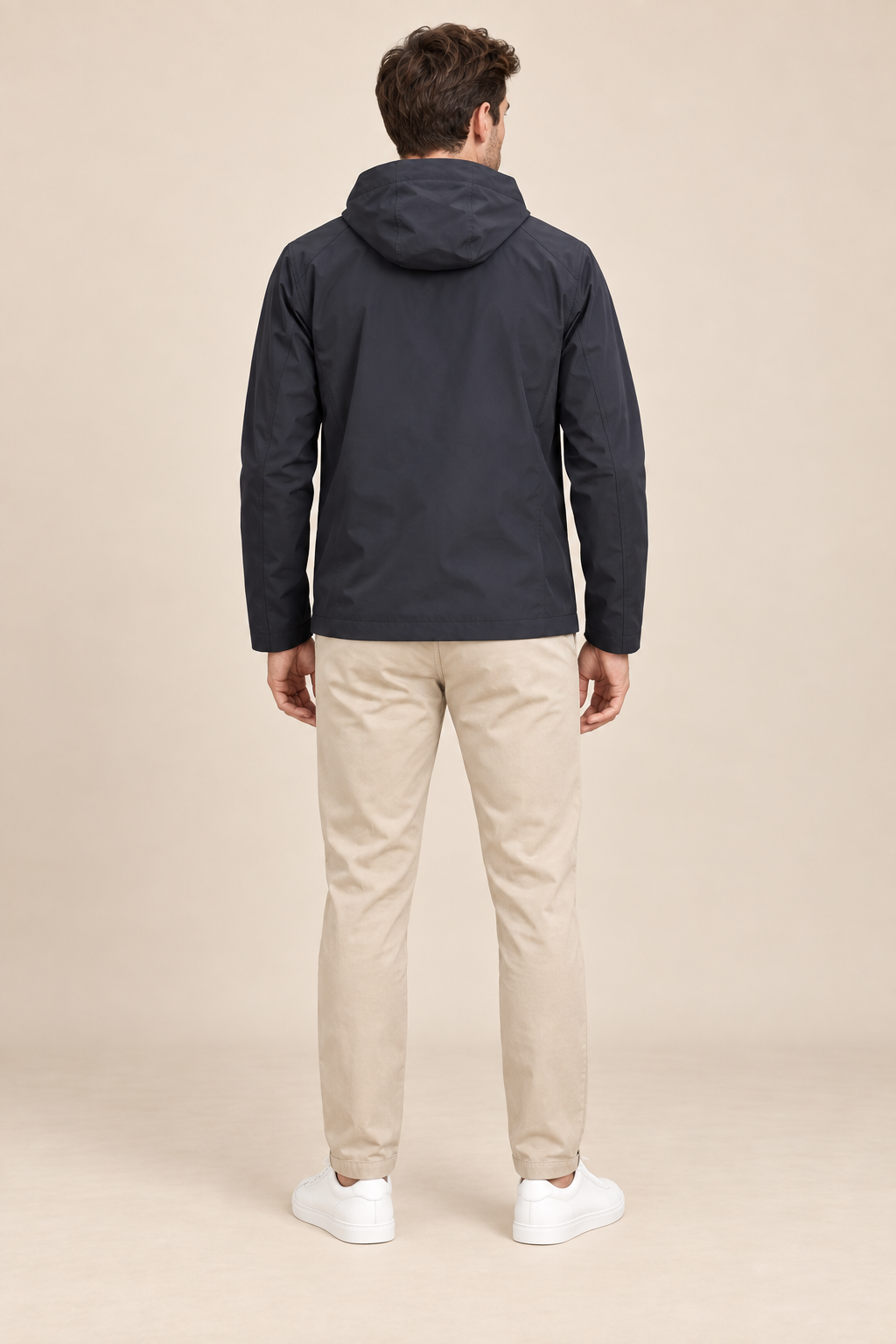 Men’s Hooded Softshell Jacket with Zip Pockets