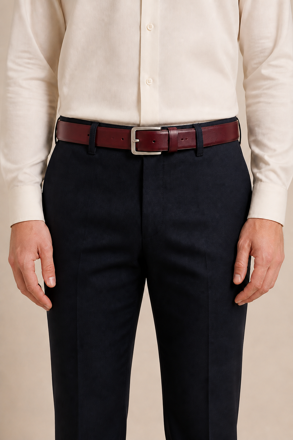 Corvellan – Rectangular-Buckle Belt with Tapered Tip