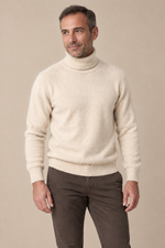 Men’s 100% Mink Cashmere Turtleneck Jumper