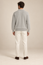 Men’s Half-Zip Knit Jumper with Polo Collar