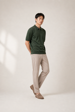 Men's Short Sleeve Zip Polo Shirt in Regular Fit