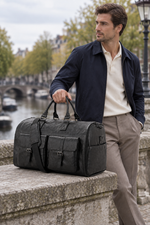 Men's Convertible Garment Duffle Bag - Black