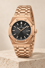 Men’s Stainless Steel Quartz Watch with Integrated Bracelet and Date Display
