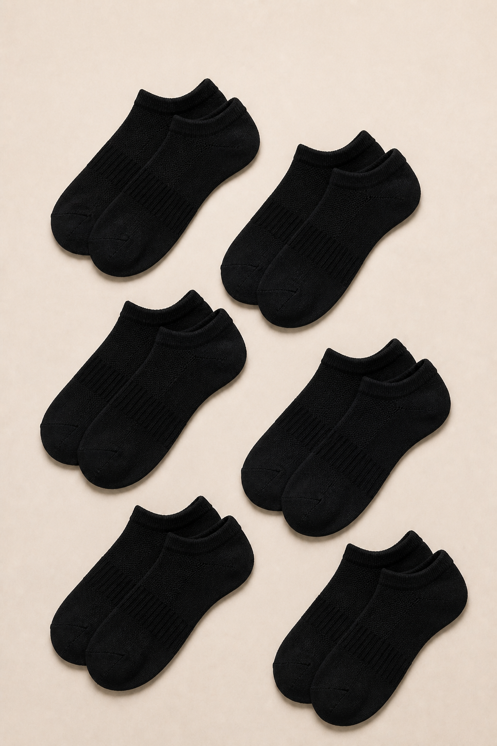 Men's Trainer Socks with Mesh Knit - 6 Pairs