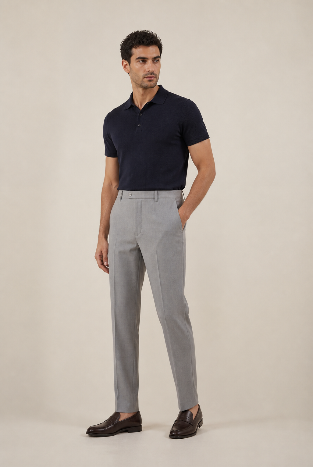 Men's Straight Leg Suit Trousers