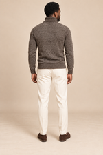 Men’s Textured Knit Roll-Neck Jumper