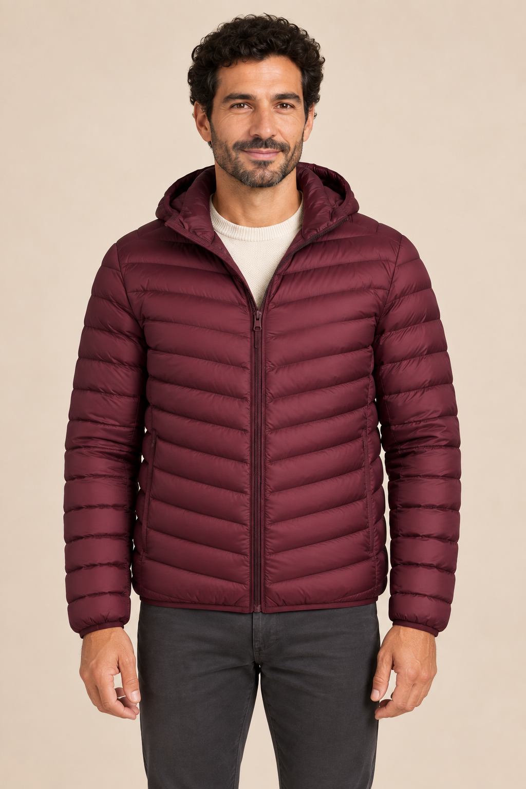 Men’s Lightweight Hooded Down Puffer Jacket