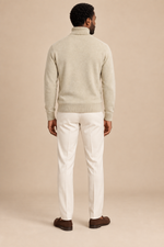 Men’s Fine Knit Roll-Neck Jumper with Long Sleeves