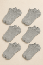 Men's Trainer Socks with Mesh Knit - 6 Pairs