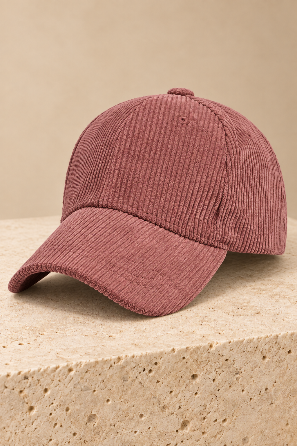 Men’s Cotton Corduroy Baseball Cap with Curved Brim